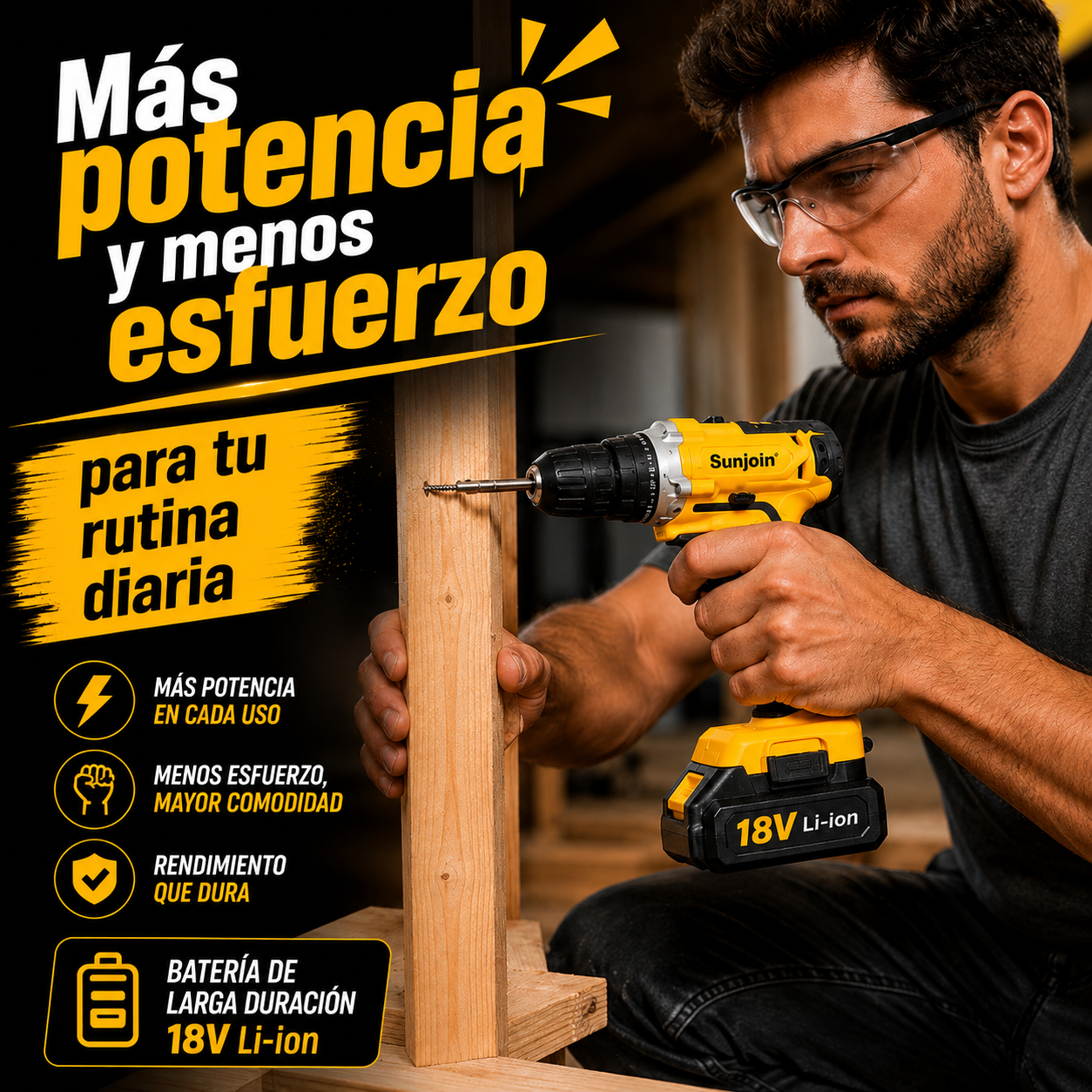 🔥 PROMO - Taladro inalámbrico con kit completo + 1 batería gratis.