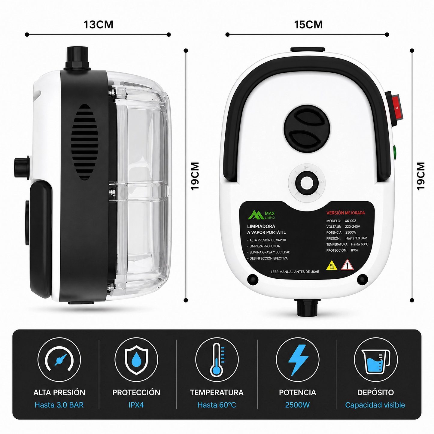 🚨¡PROMOCIONES DE AGOSTO YA DISPONIBLES! LIMPIADOR A VAPOR VapoMax™ 2500W🧼